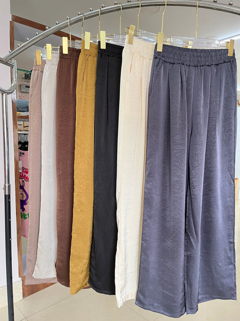 Casual Straight Cut Loose Trousers